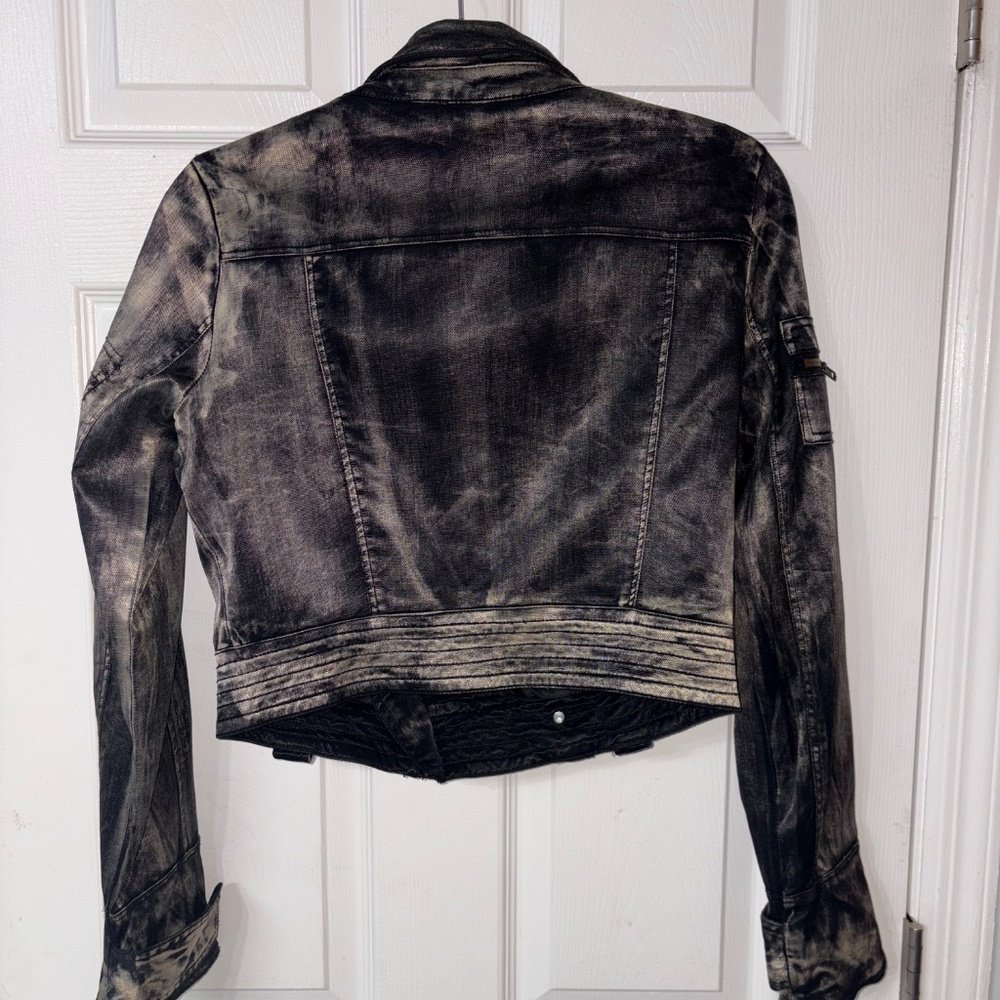 DISTRESSED MOTO JACKET - Picture 2 of 2